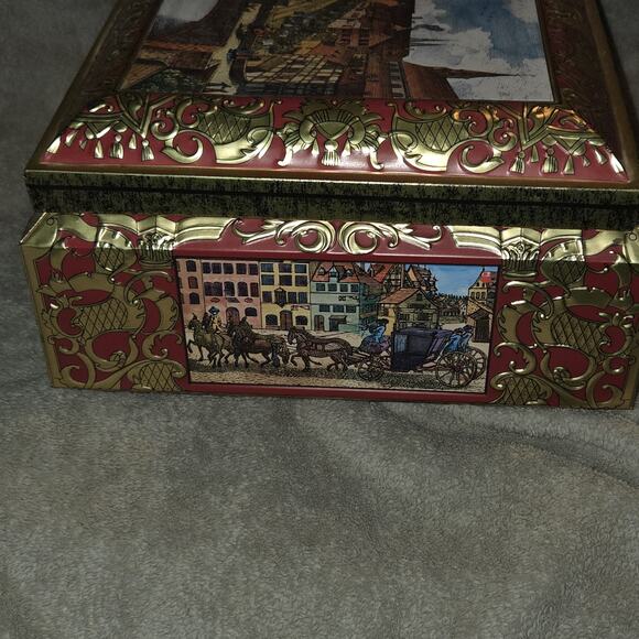 1984 E Otto Schmidt Lebkuchen Large Biscuit Cookie Tin Box West Germany - Picture 3 of 16